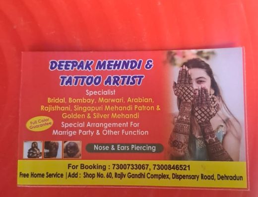Deepak mehandi & tattoo artist